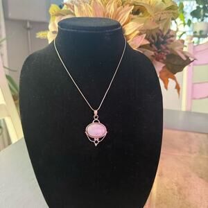 925 Sterling Silver & Moonstone Pendant Necklace